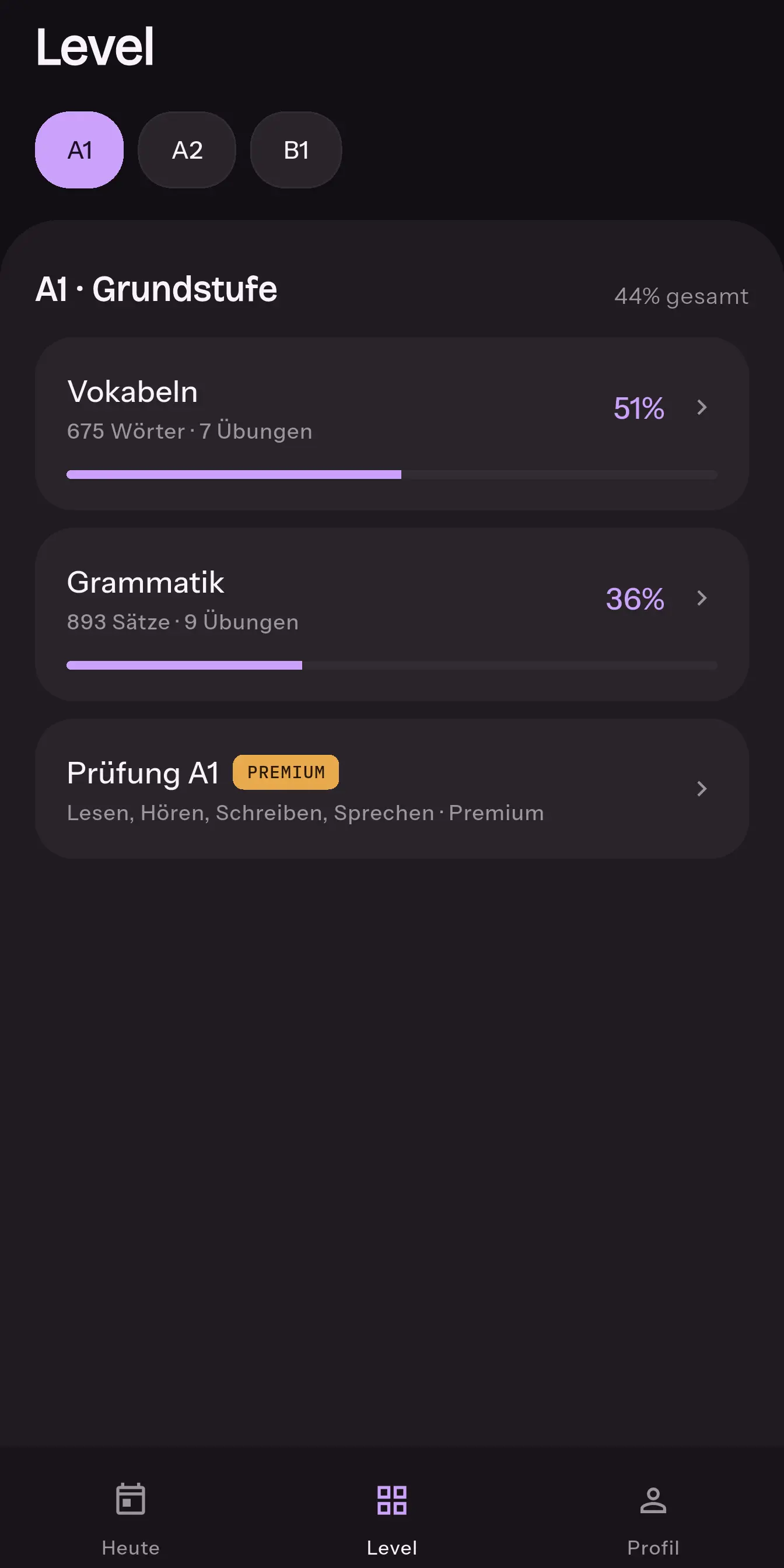 Deutsch A1 A2 B1 B2 + Prüfung Screenshot 2